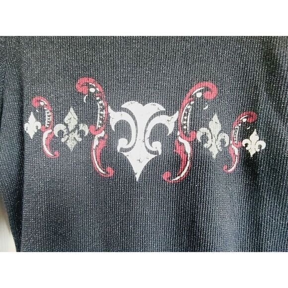 Phillip Laurent Men's XL Avangard T-Shirt Comb Cotton Stretch L/S Silver Sparkle - Picture 3 of 11